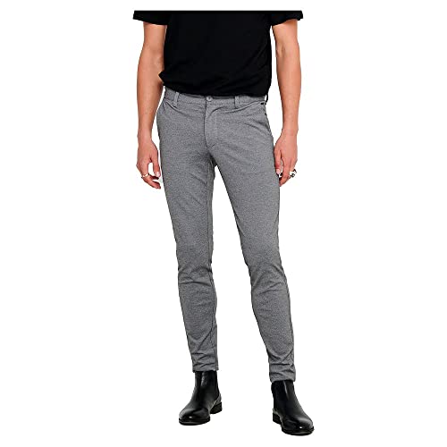 Only Onsmark Pant Gw 0209 Noos, Pantaloni Uomo, Grigio (Medium Grey Melange Medium Melange), W33/L30