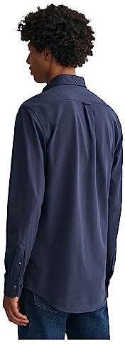 Gant REG JERSEY PIQUE SHIRT, Camicia elee Uomo, Blu ( MARINE ), 3XL