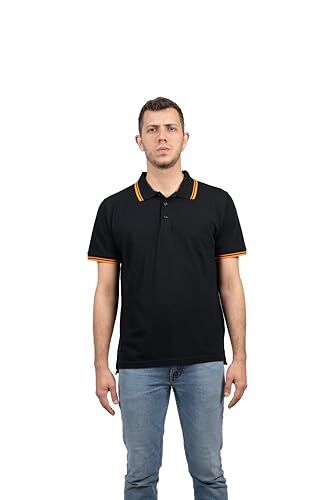 TONY BACKER Polo T-Shirt Maglietta Uomo Manica Corta (IT, Testo, XL, Regular, Regular, Nero)