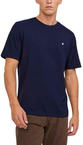 Jack & Jones JJEPAULOS TEE SS CREW NECK NOOS, T-Shirt Uomo, Blu (Navy Blazer), XL