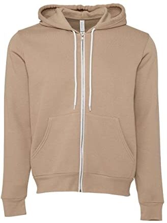 Bella+Canvas Bella + Canvas Mens Poly-Cotton Fleece Full-Zip Hoodie () -Dark Grey -XL