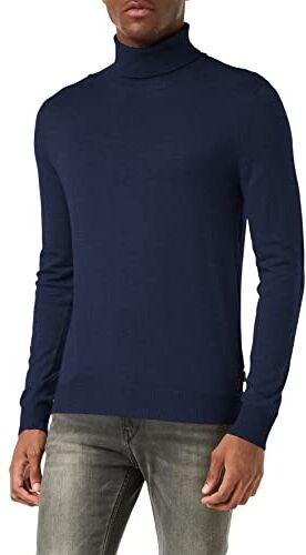 Jack & Jones Jjeemil Knit Roll Neck Noos Maglione, Blu (Navy Blazer Navy Blazer), XS Uomo