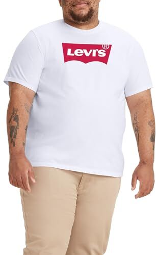 Levis Big & Tall Graphic Tee, Uomo, Batwing White, 3XL