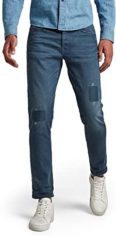 G-STAR RAW 3301 Slim Jeans, Jeans Uomo, Blu (Worn In Rivulet Patch Restored ), 28W / 30L