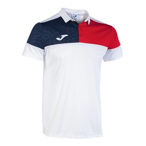 Joma Polo m/c Uomo Crew V Bianco Rosso Blu Navy