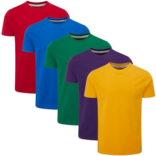 Wilson Confezione da 5 T-Shirt Girocollo Semplice (M, Additions Type 23)