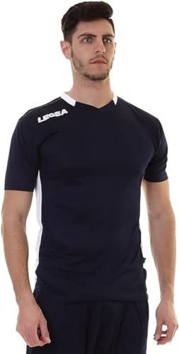 Legea Maglia Monaco, T-Shirt Unisex, Blu/Bianco, XS