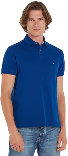 Tommy Hilfiger 1985 Regular Polo  Maniche Corte, Blu (Anchor Blue), XXL Uomo