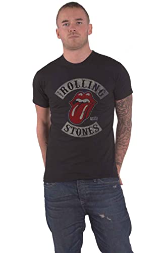 Rock Off officially licensed products The Rolling Stones T Shirt Tour 1978 Band Logo Nuovo Ufficiale Unisex Nero Size XXXL