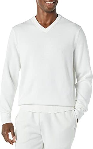 Amazon Essentials Maglione con Scollo a V (Disponibile in Taglie Extra Forti) Uomo, Avorio, M