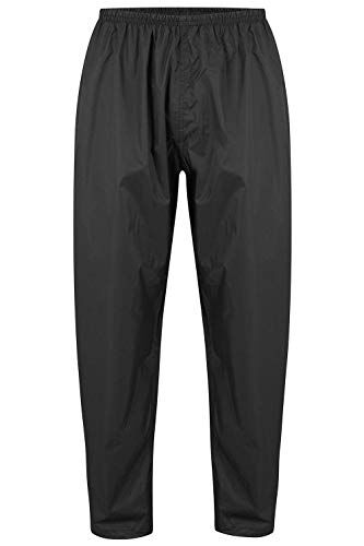 Mac in a Sac ® Origin II Packable Waterproof Full Zip Overtrousers, Pantaloni Impermeabili Uomo, Black, XS