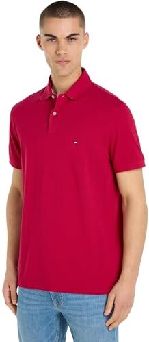 Tommy Hilfiger 1985 Regular Polo  Maniche Corte, Rosso (Royal Berry), M Uomo