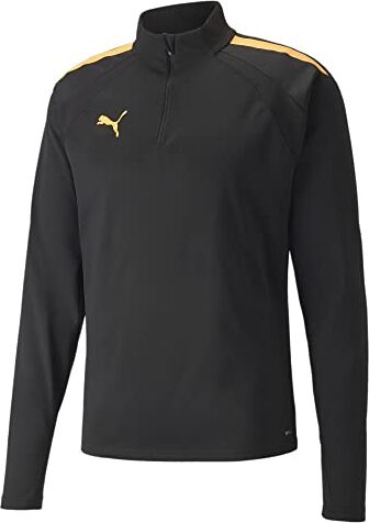 Puma Teamliga-Top con Zip 1/4, Sud Uomo, Black-Neon Citrus, XXL