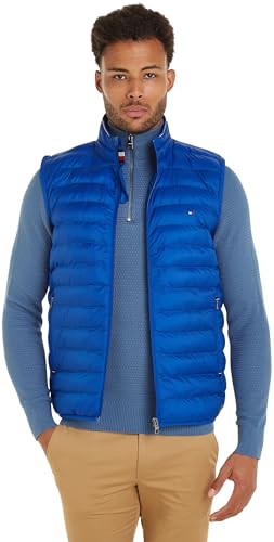 Tommy Hilfiger PACKABLE RECYCLED VEST, Gilet Piumino, Uomo, Ultra Blue, 3XL