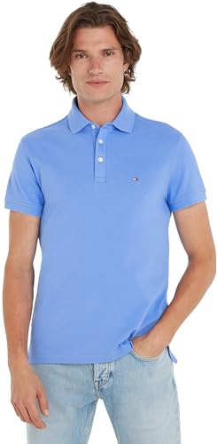 Tommy Hilfiger 1985 SLIM POLO, S/S Polos Uomo, Blu (Blue Spell), M