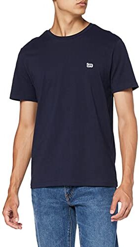 Lee Ss Patch Logo Tee, T-shirt Uomo, Blu (Navy), XXL