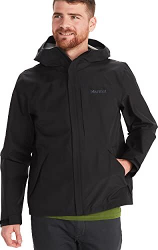 Marmot Minimalist GORE-TEX, Giacca Antipioggia, Impermeabile, Antivento per Bicicletta, Windbreaker Traspirante da Escursione e Trekking, Nero (Black), Large