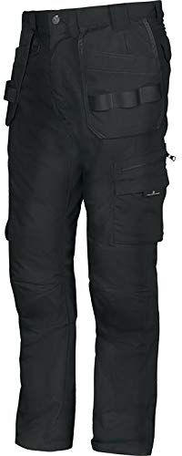 Texstar FP35 Pantaloni da uomo elasticizzati, taglia W44/L34, colore: Nero