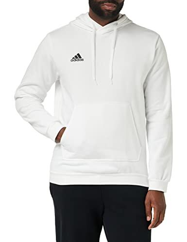 Adidas Entrada 22 Sweat Felpa da Uomo, White / Black, L Tall 3 inch