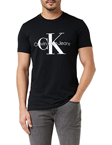 Calvin Klein Core Monologo Slim Tee , Magliette a maniche corte Uomo, Nero (Ck Black), XS