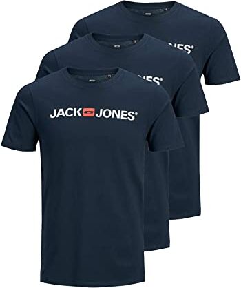 Jack & Jones T-shirt da uomo, confezione da 3, XXXL