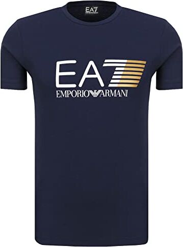 Emporio Armani T-Shirt EA7 Uomo Maglietta 3ZPT62 PJ03Z, Manica Corta, Girocollo (Blu Scuro, M)