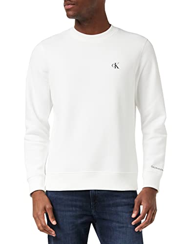 Calvin Klein Ck Essential Reg Cn, Felpa Uomo, Bianco (Bright White), XXL