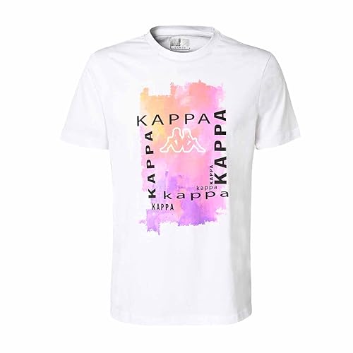 Kappa Emiro Tbar, Maglietta Uomo, Bianco, XL