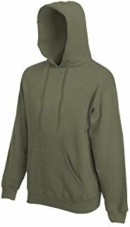 Fruit of the Loom Hooded Sweat Felpa con Capuccio, Verde (Classic Olive 59), XXL Uomo