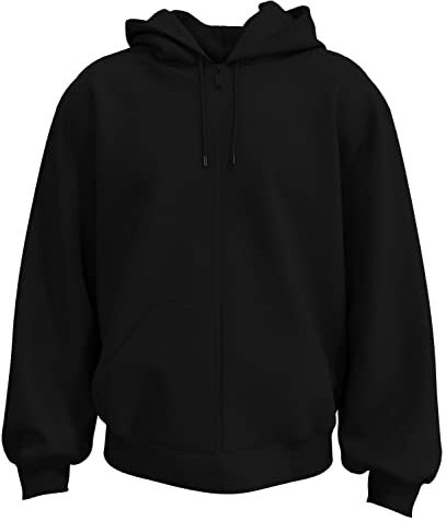 HEKLIST Clothes felpa uomo con cappuccio e zip tinta unita, felpa con cappuccio e zip basic tinta unita, regular fit uomodonna, autunnoinverno, no logo interno in pile.