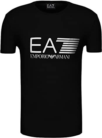 Emporio Armani T-Shirt EA7 Uomo Maglietta 3ZPT62 PJ03Z, Manica Corta, Girocollo, Veste Regolare (Nero, M)