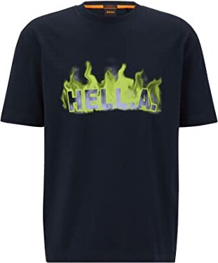 Boss TeeFire T-Shirt, Dark Blue404, S Uomini