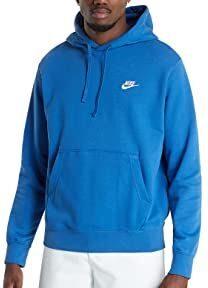 Nike NSW Club Hoodie FT, Felpa con Cappuccio Uomo (L, Blu Marine)