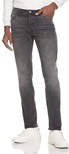 Jack & Jones Jjiglenn Uomo Jeans Nero W38L32 70% Cotone, 28% Poliestere, 2% elasthane Slim Fit