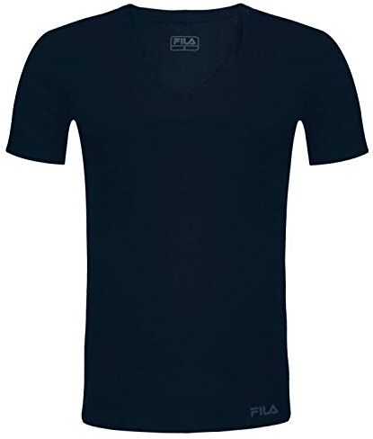 Fila T-Shirt, Maglietta a Manica Corta Uomo, Blu (Navy), XXL