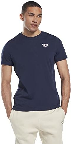 Reebok Identity Left Chest Logo T-Shirt, Vector Navy, XL Uomo