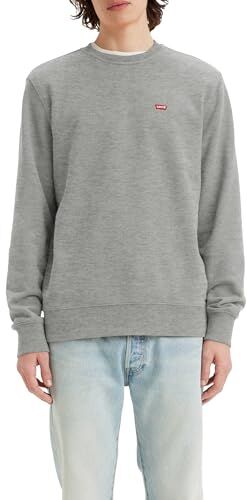 Levis Crew Maglia di Tuta, Chisel Grey Heather, S Uomo