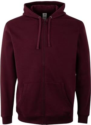 Mukua Sf270u Felpa con Cappuccio e Zip, Vino, L Unisex-Adulto