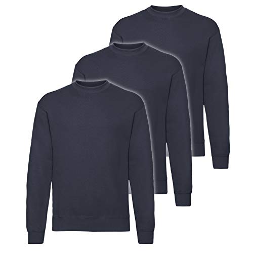 Fruit of the Loom 62-202-0 Pullover, Deep Navy, XL Uomo