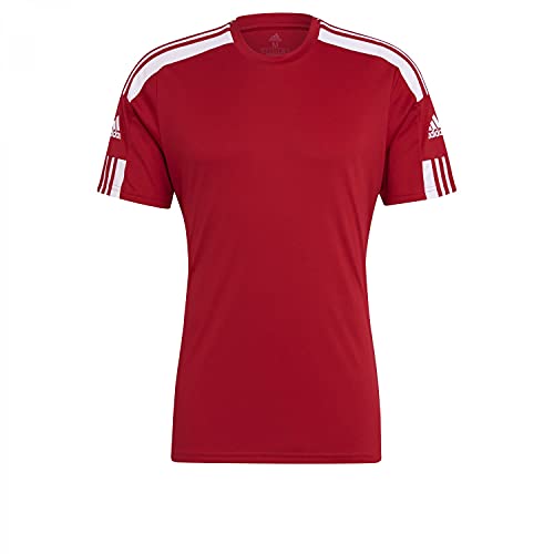 Adidas Squadra 21 Short Sleeve Jersey T-shirt, Team Power Red/White, L Uomo