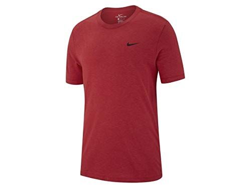 Nike M NK Dry Tee DFC Crew Solid, T Shirt Uomo, lt Univ Red Htr/Black, XL