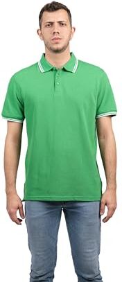 TONY BACKER Polo T-Shirt Maglietta Uomo Manica Corta (IT, Testo, XL, Regular, Regular, Verde)