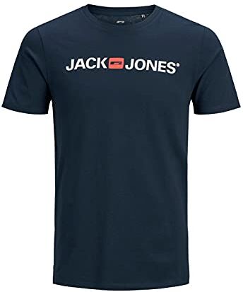 Jack & Jones JJECORP LOGO TEE SS CREW NECK NOOS PLS, T-Shirt Uomo, Blu (Navy Blazer), 3XL