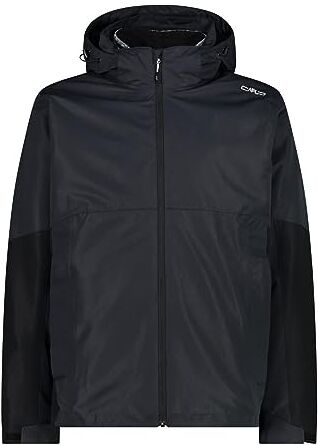 CMP , Giacca Uomo Zip Hood Staccabile Inn.Jacket, Antracite-Nero, 52