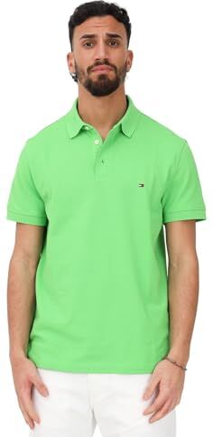 Tommy Hilfiger Core 1985 Polo da uomo, taglio aderente, Spring Lime, XXL