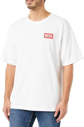 Diesel T-NLABEL-L1 T-Shirt, Bright White, M Uomo