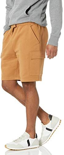 Amazon Essentials Pantaloncini Cargo in Pile Uomo, Tan, M