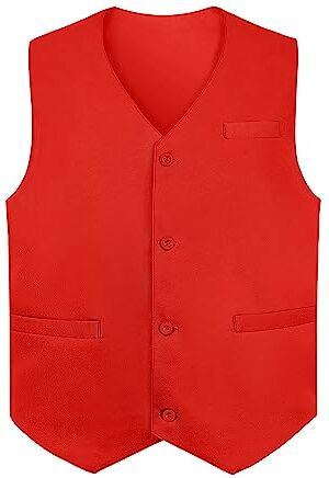 Top Tie Gilet da Uomo, Canottiera Unisex con Bottoni, Smanicato Gilet per commesso del supermercato e volontari