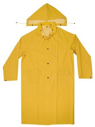 Custom LeatherCraft CLC Rain Wear  Trench in PVC, 35 mm, taglia 3XL, giallo