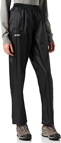 Regatta Pack-It Uomo-Pantaloni da pioggia, Nero (SCHWARZ), 54-56 EU